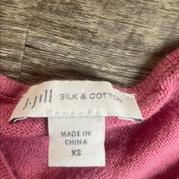J. Jill Rose Silk Cotton Blend Long Sleeve Top Women’s Size XS - Picture 5 of 7